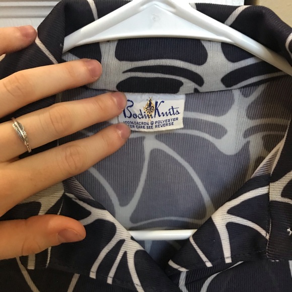 Bodin Knits Blue and White Button Down - Picture 2 of 5